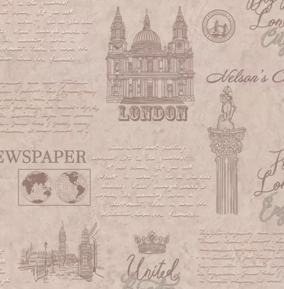 Обои коричневые London арт. 9099-21