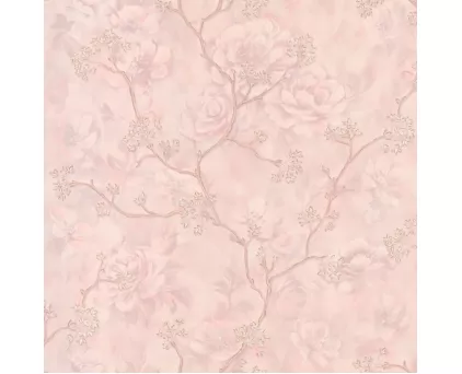 Обои цветы на розовом фоне Euro Decor виниловые Blooming арт. 7142-08