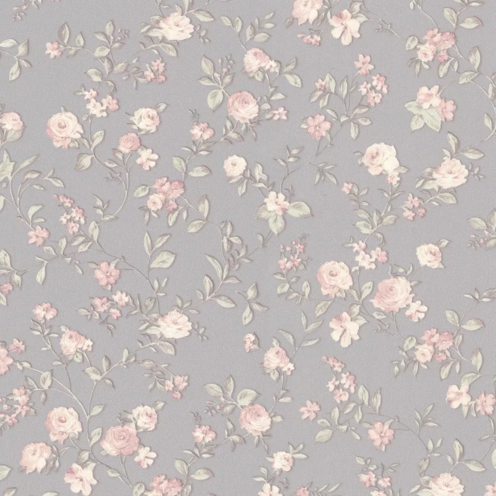 Обои цветы на сером фоне Floral арт. 9132-23